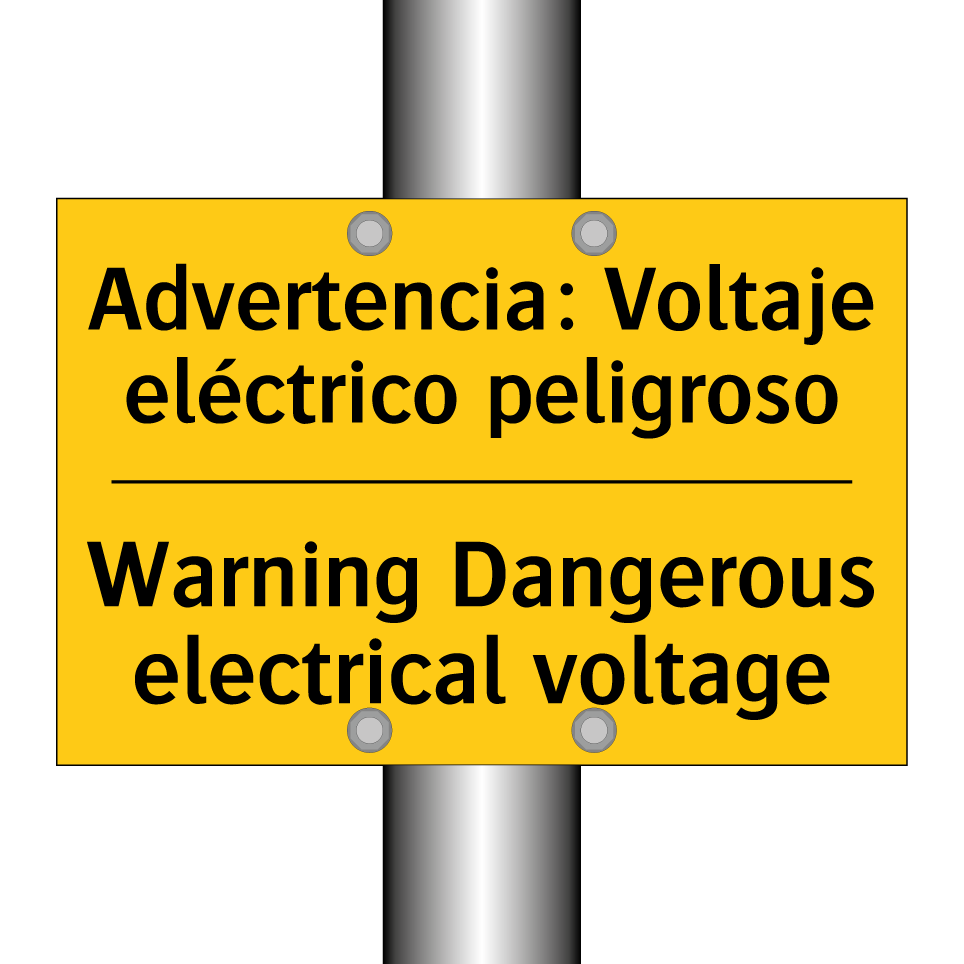 Advertencia: Voltaje eléctrico peligroso - Warning Dangerous electrical voltage
