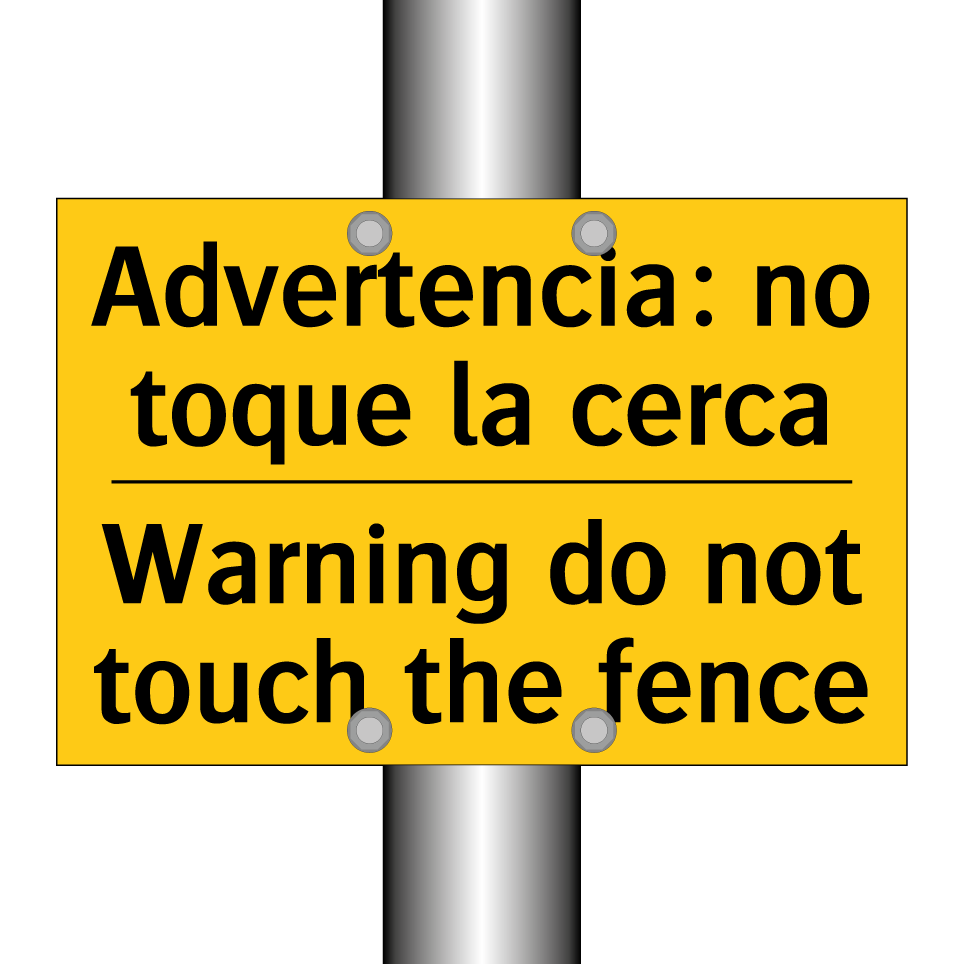 Advertencia: no toque la cerca - Warning do not touch the fence