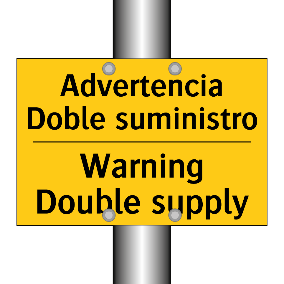 Advertencia Doble suministro - Warning Double supply