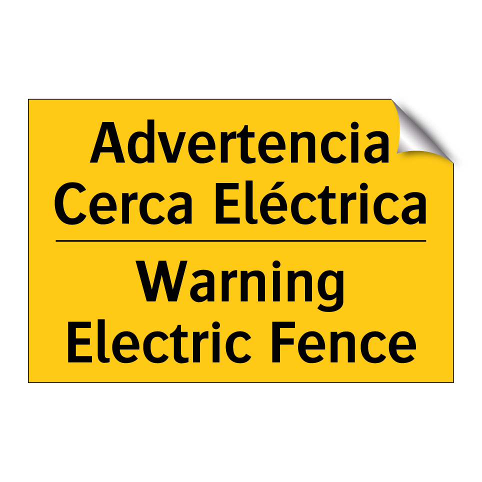 Advertencia Cerca Eléctrica - Warning Electric Fence