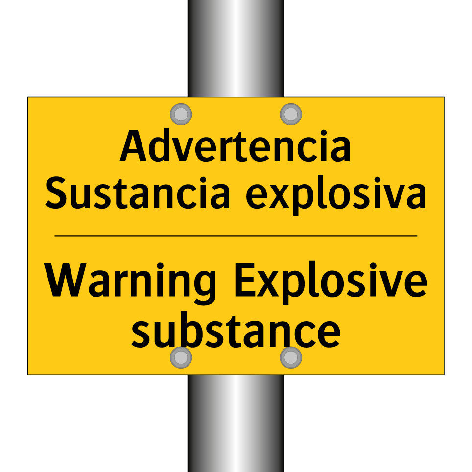 Advertencia Sustancia explosiva - Warning Explosive substance
