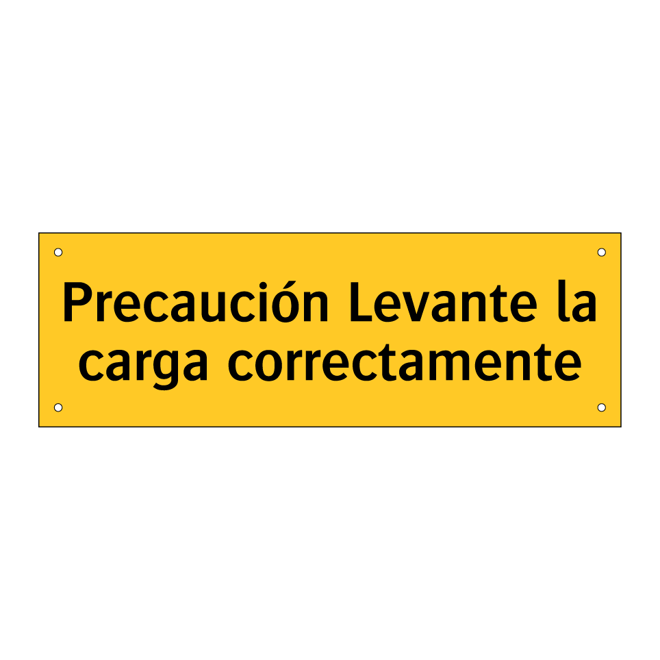 Precaución Levante la carga correctamente