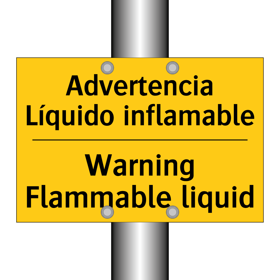 Advertencia Líquido inflamable - Warning Flammable liquid