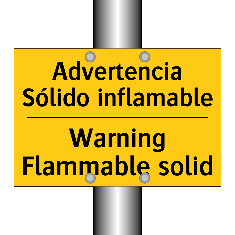 Advertencia Sólido inflamable - Warning Flammable solid