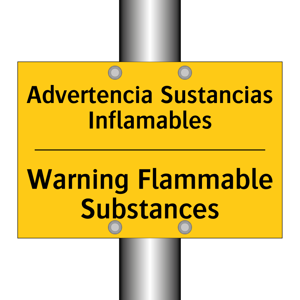 Advertencia Sustancias Inflamables - Warning Flammable Substances