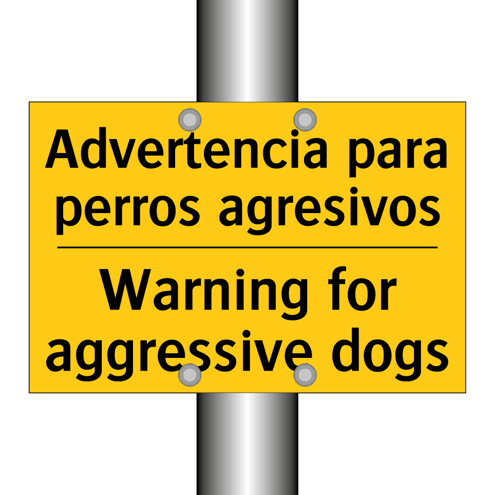 Advertencia para perros agresivos - Warning for aggressive dogs