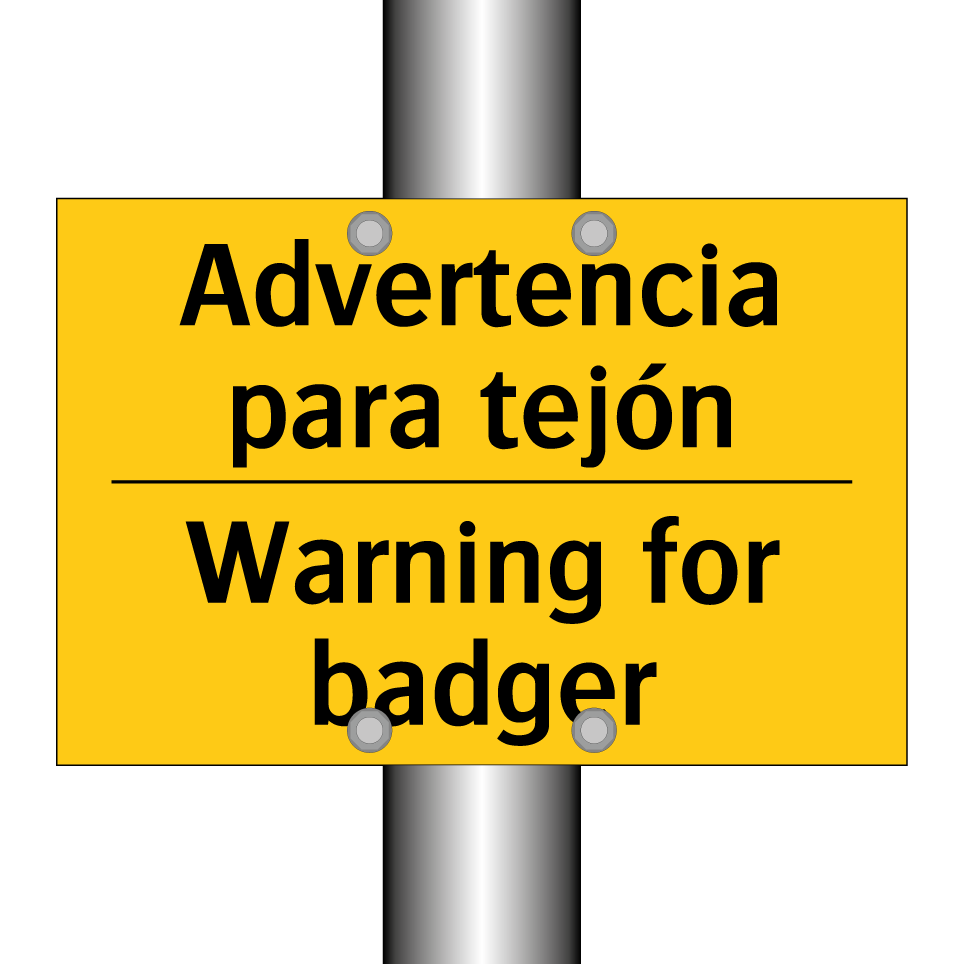 Advertencia para tejón - Warning for badger