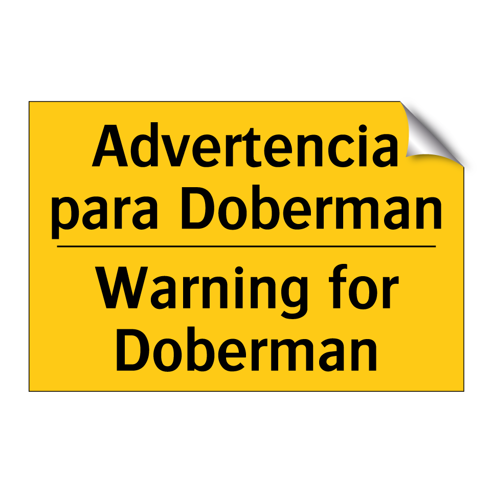 Advertencia para Doberman - Warning for Doberman
