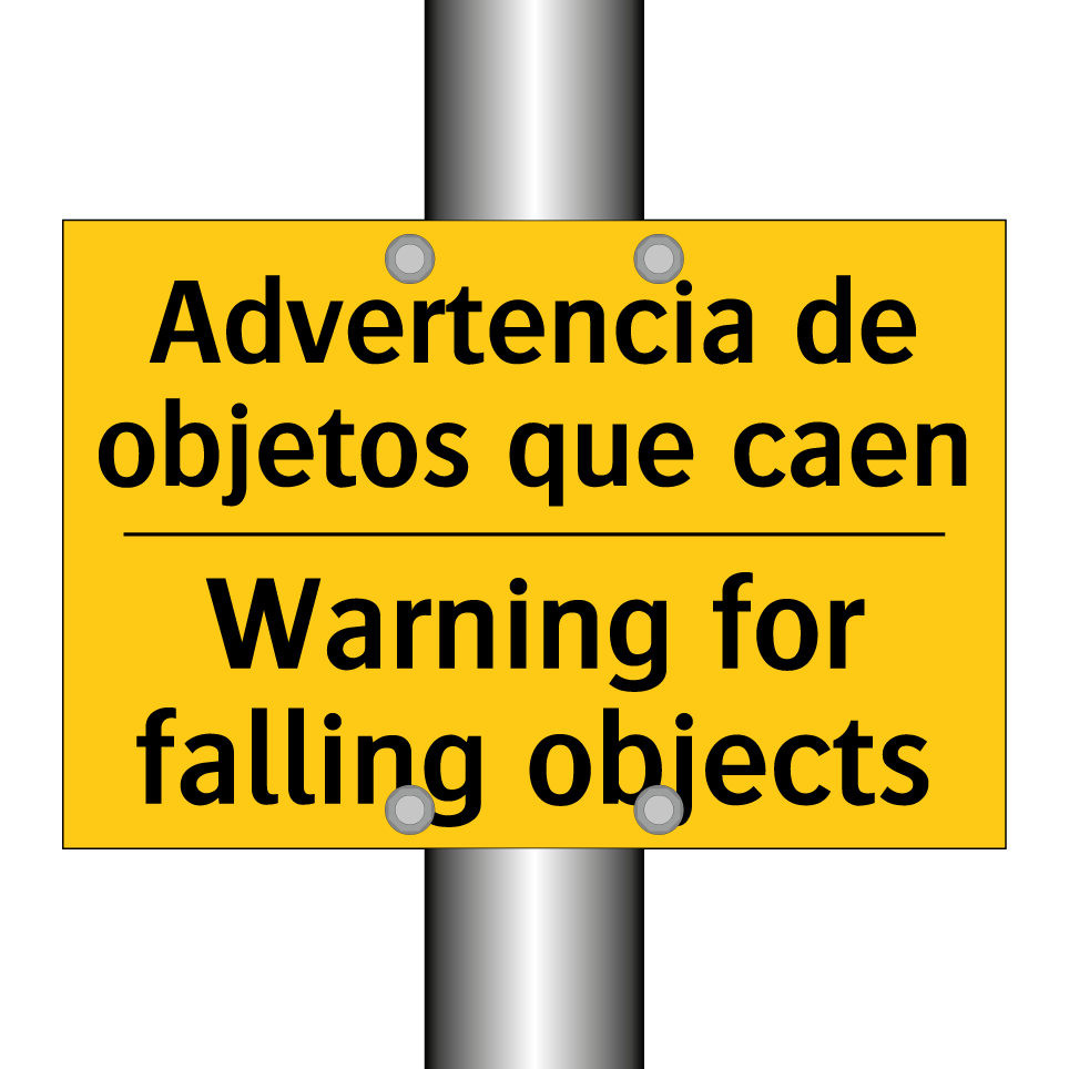Advertencia de objetos que caen - Warning for falling objects