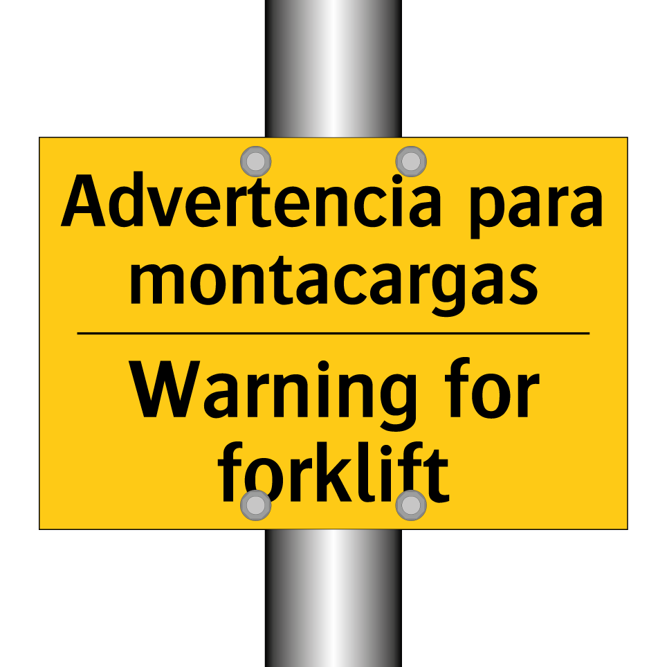Advertencia para montacargas - Warning for forklift