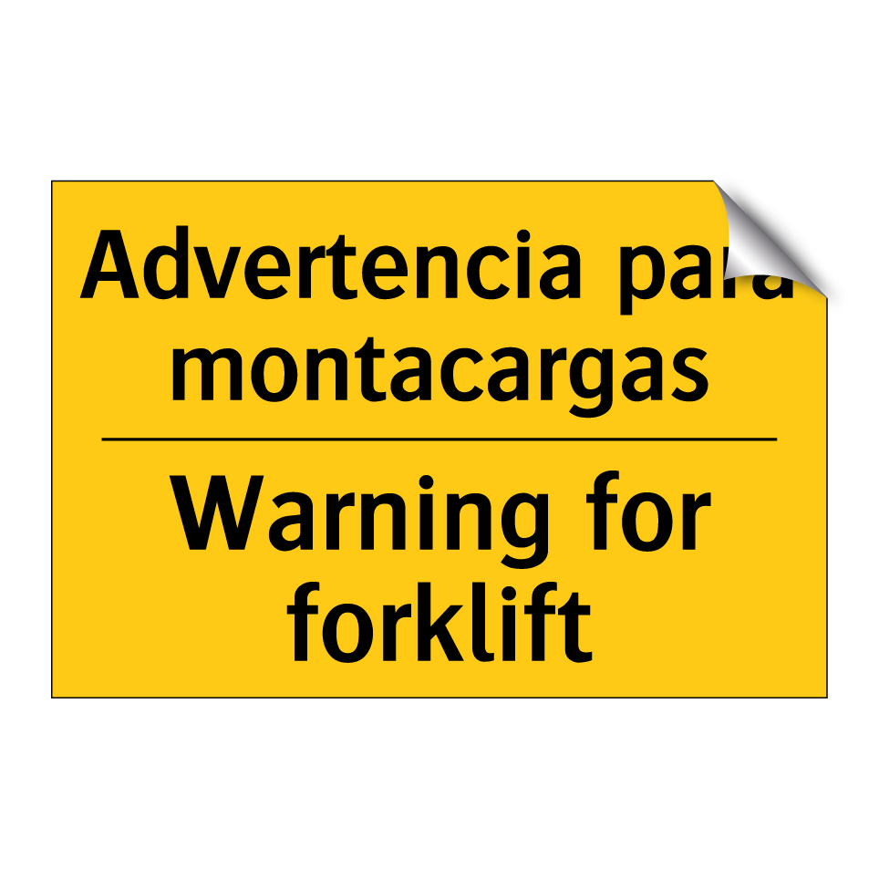 Advertencia para montacargas - Warning for forklift