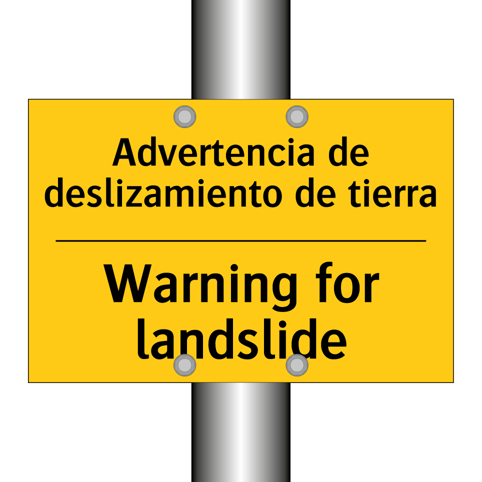 Advertencia de deslizamiento de tierra - Warning for landslide