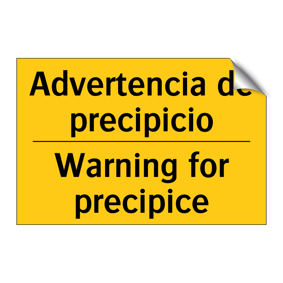 Advertencia de precipicio - Warning for precipice