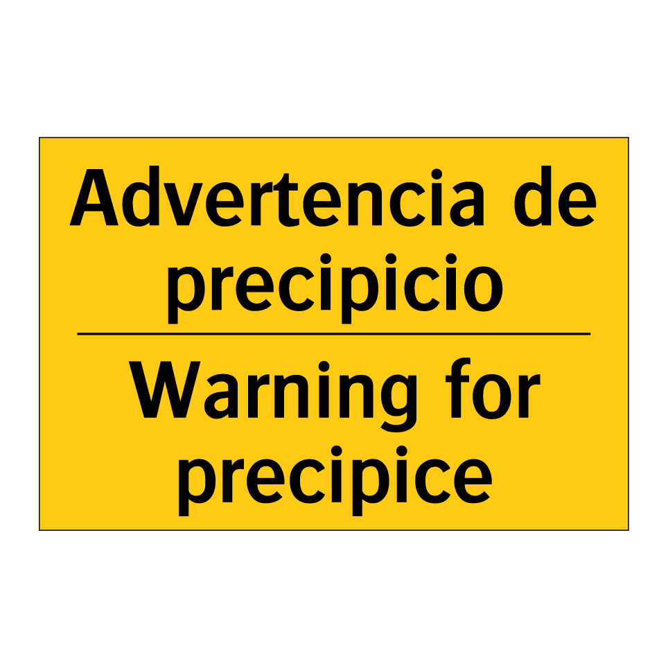 Advertencia de precipicio - Warning for precipice