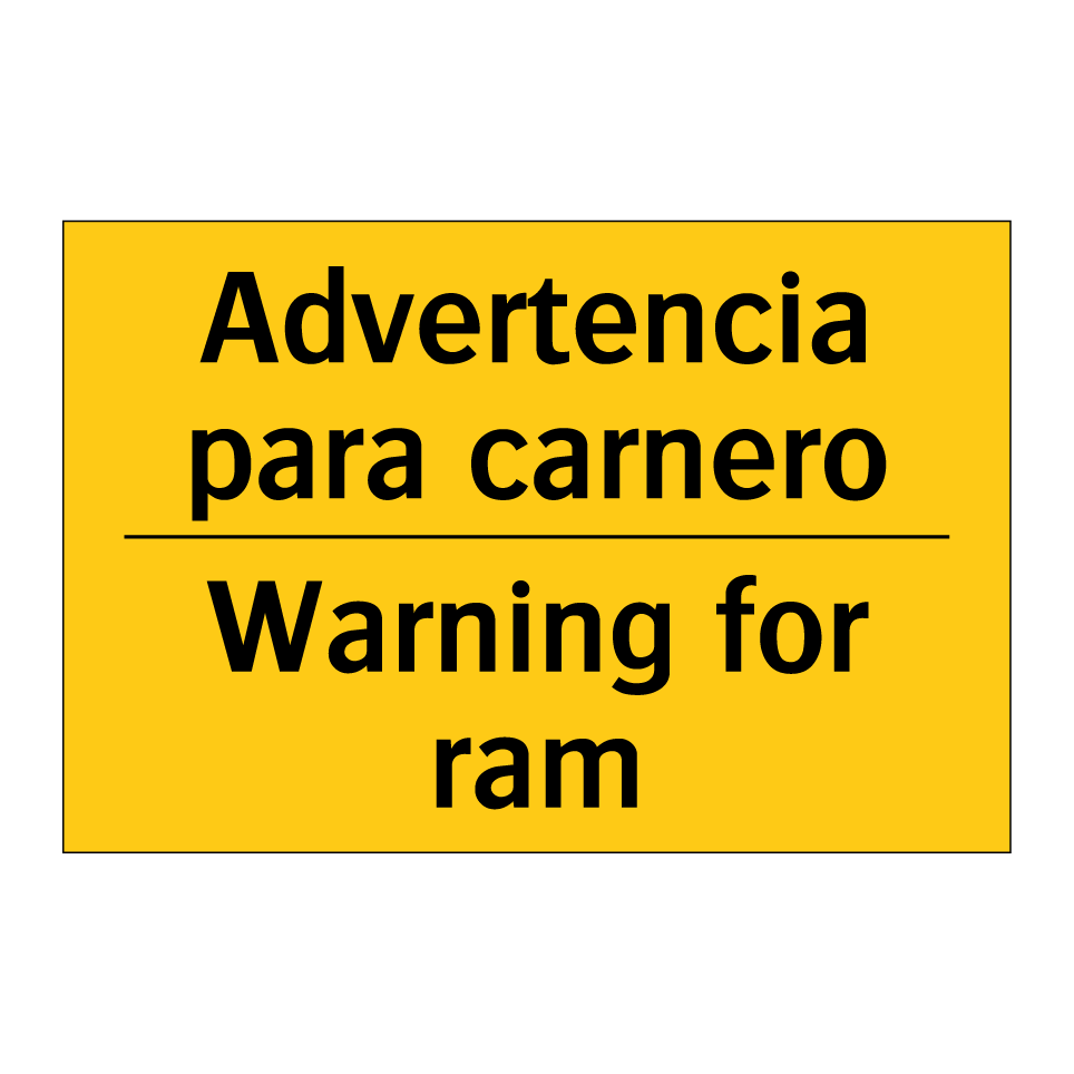 Advertencia para carnero - Warning for ram