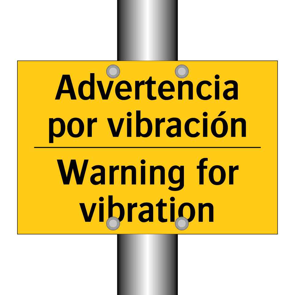 Advertencia por vibración - Warning for vibration