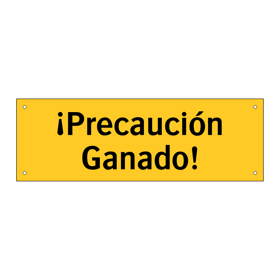 ¡Precaución Ganado!