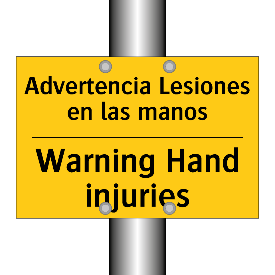 Advertencia Lesiones en las manos - Warning Hand injuries