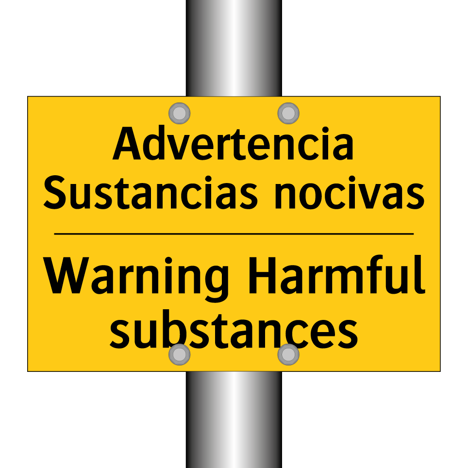 Advertencia Sustancias nocivas - Warning Harmful substances