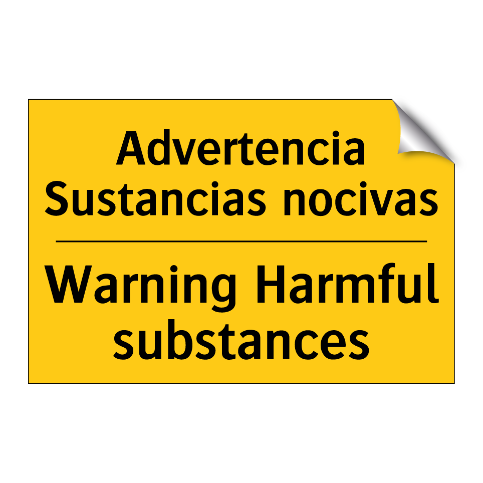Advertencia Sustancias nocivas - Warning Harmful substances