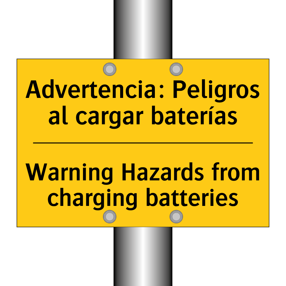 Advertencia: Peligros al cargar baterías - Warning Hazards from charging batteries
