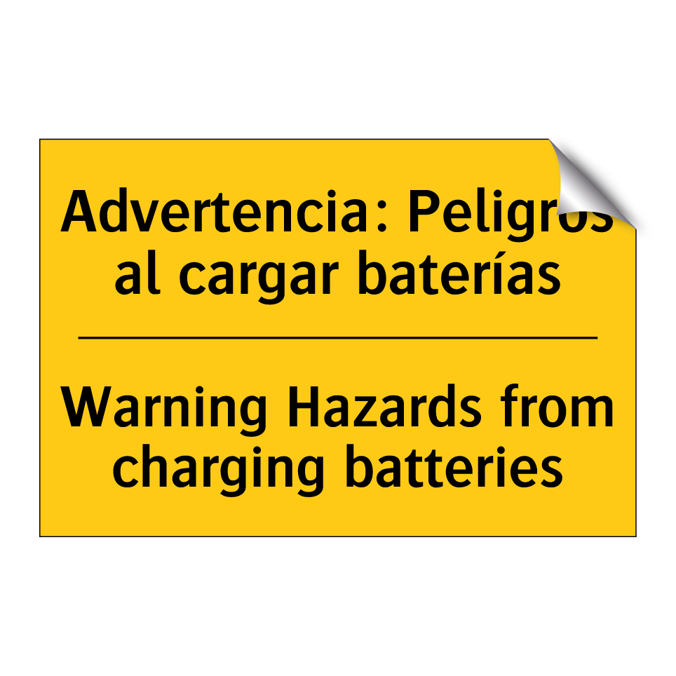 Advertencia: Peligros al cargar baterías - Warning Hazards from charging batteries