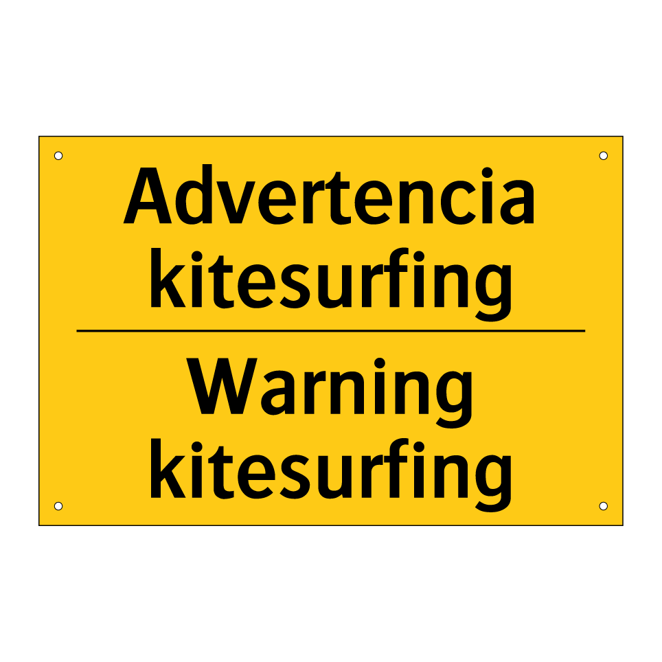 Advertencia kitesurfing - Warning kitesurfing
