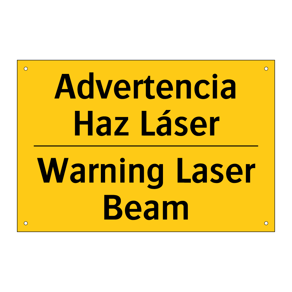 Advertencia Haz Láser - Warning Laser Beam