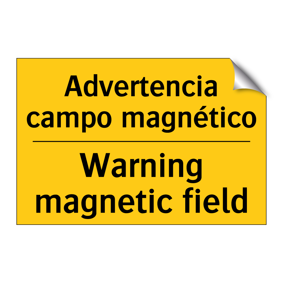 Advertencia campo magnético - Warning magnetic field