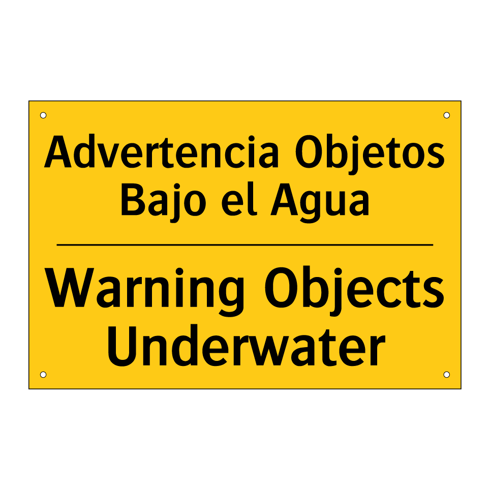 Advertencia Objetos Bajo el Agua - Warning Objects Underwater