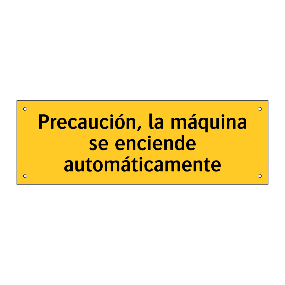 Precaución, la máquina se enciende automáticamente