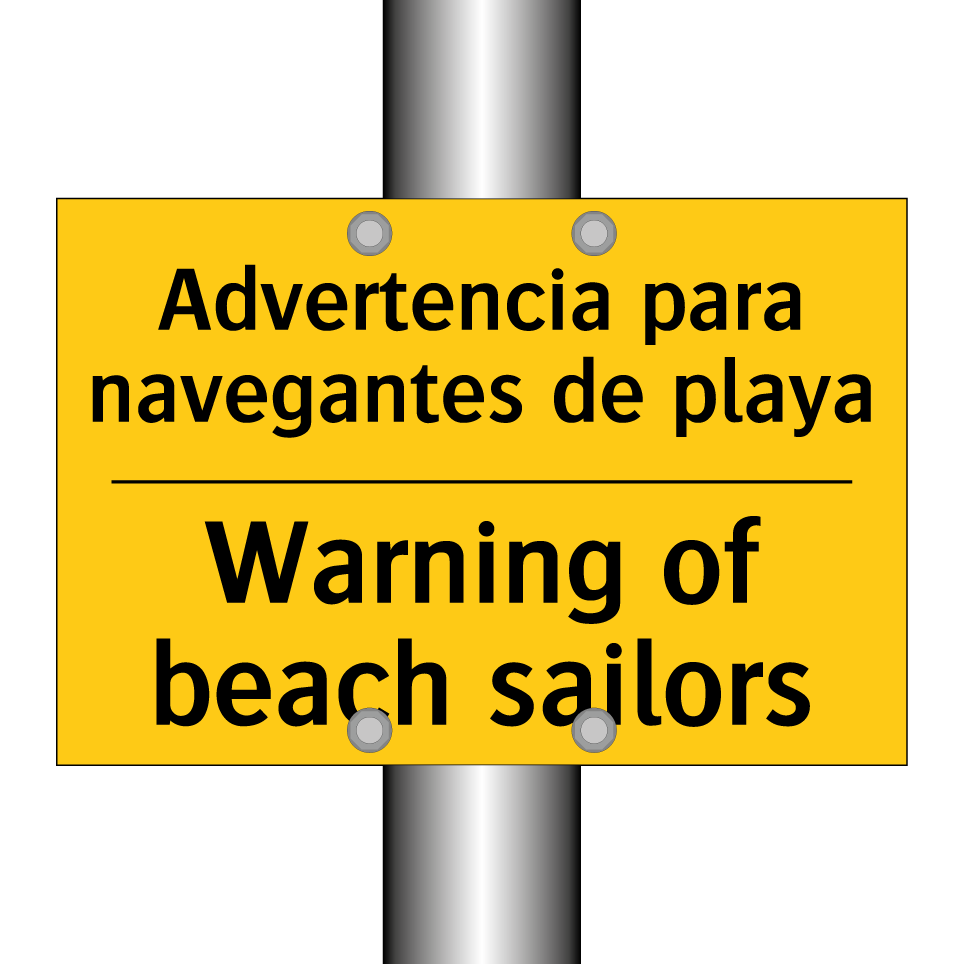 Advertencia para navegantes de playa - Warning of beach sailors