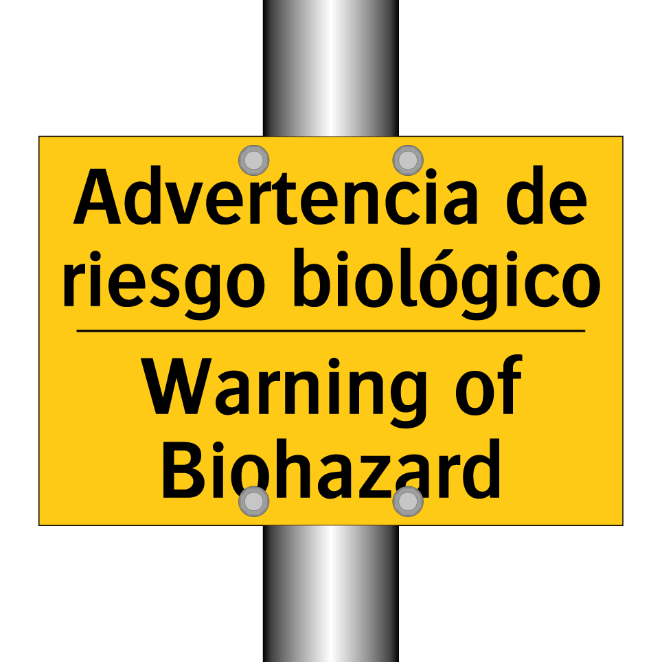 Advertencia de riesgo biológico - Warning of Biohazard