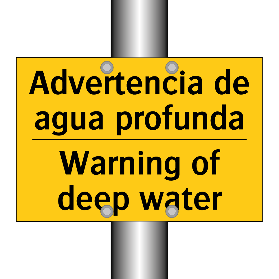 Advertencia de agua profunda - Warning of deep water