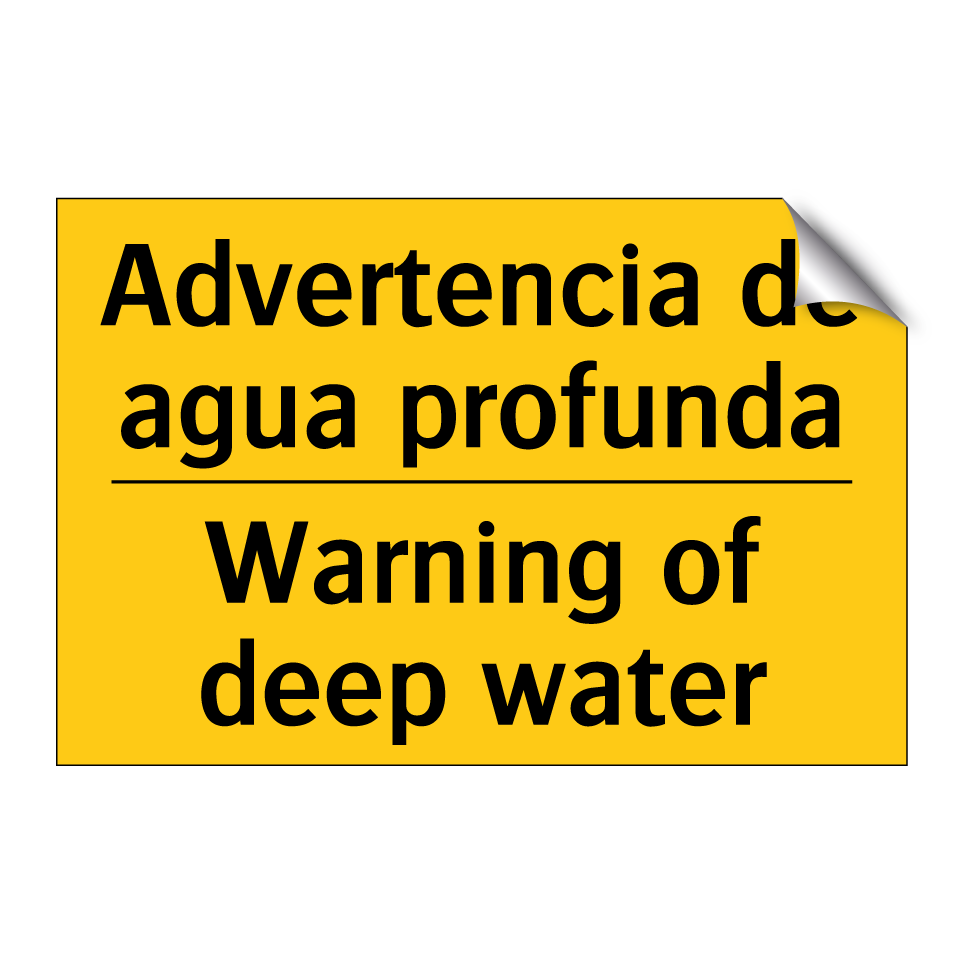 Advertencia de agua profunda - Warning of deep water