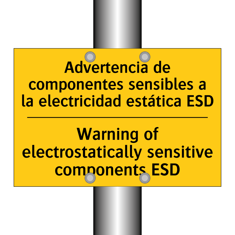 Advertencia de componentes sensibles a la electricidad estática ESD - Warning of electrostatically sensitive components ESD