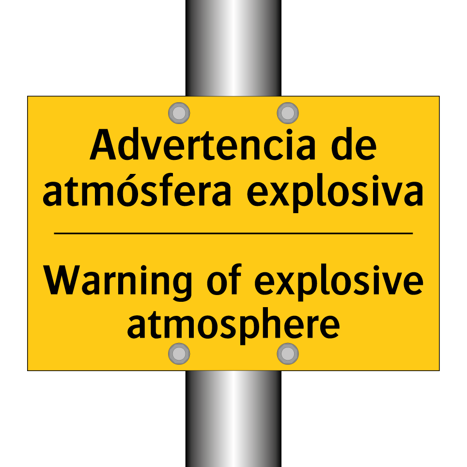Advertencia de atmósfera explosiva - Warning of explosive atmosphere