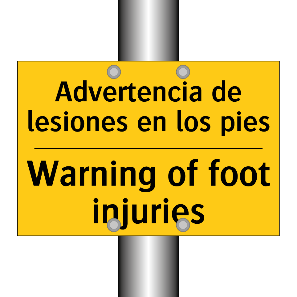 Advertencia de lesiones en los pies - Warning of foot injuries