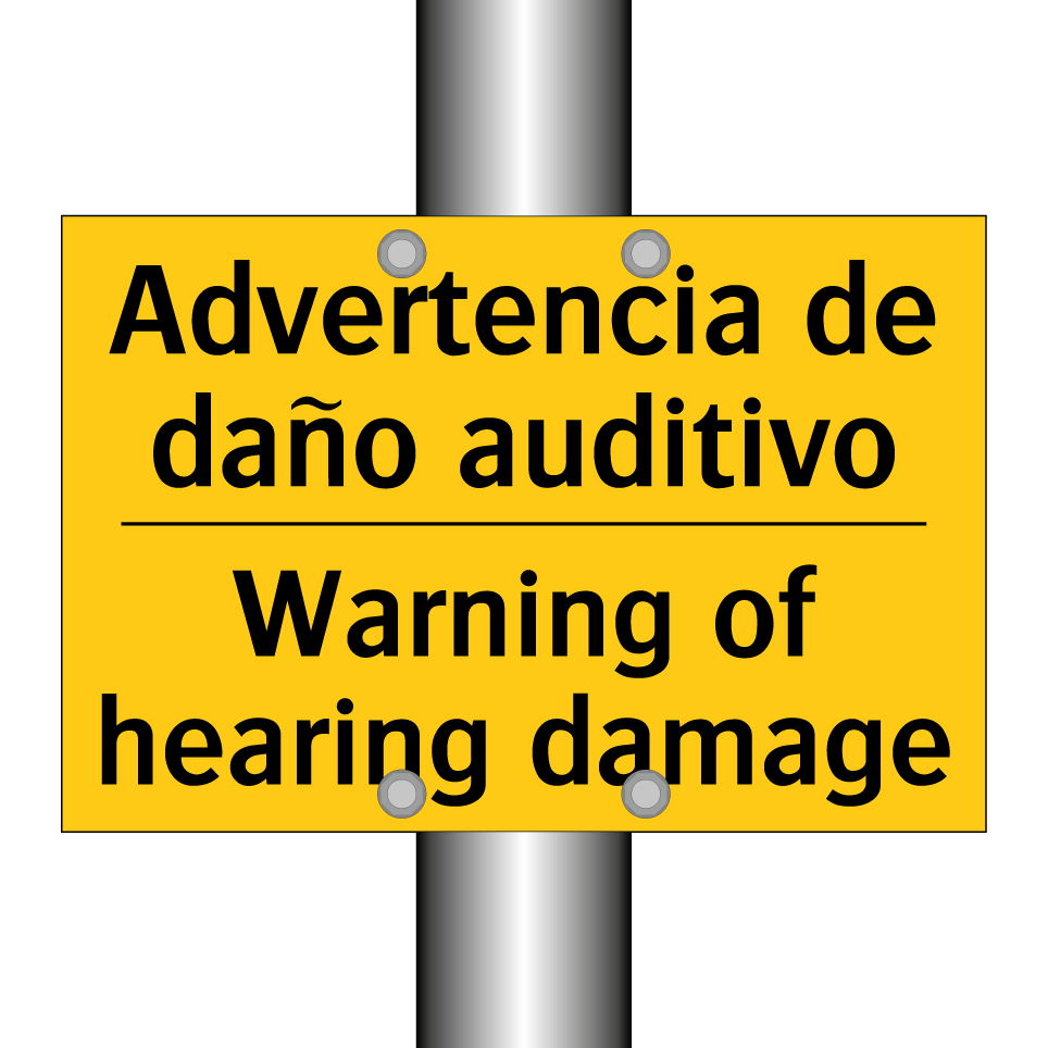 Advertencia de daño auditivo - Warning of hearing damage