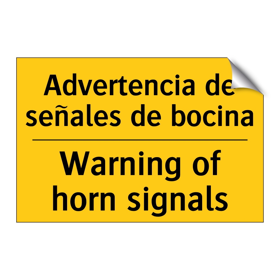 Advertencia de señales de bocina - Warning of horn signals