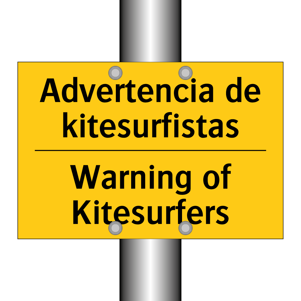 Advertencia de kitesurfistas - Warning of Kitesurfers