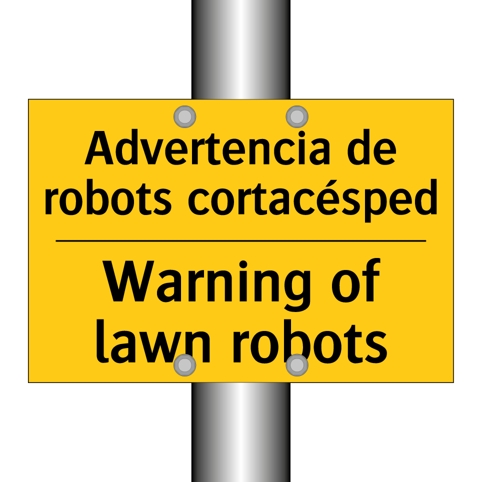 Advertencia de robots cortacésped - Warning of lawn robots