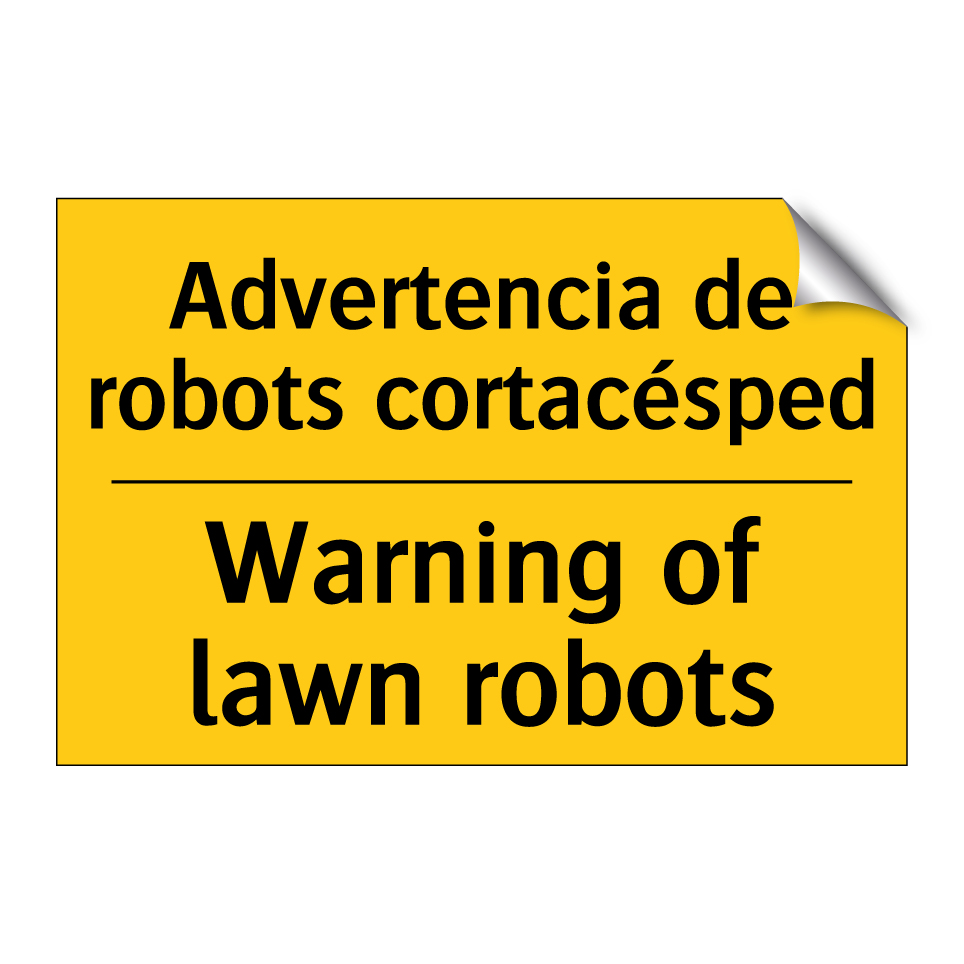 Advertencia de robots cortacésped - Warning of lawn robots