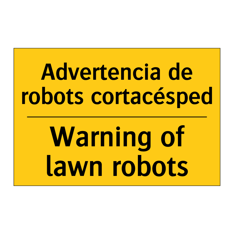 Advertencia de robots cortacésped - Warning of lawn robots