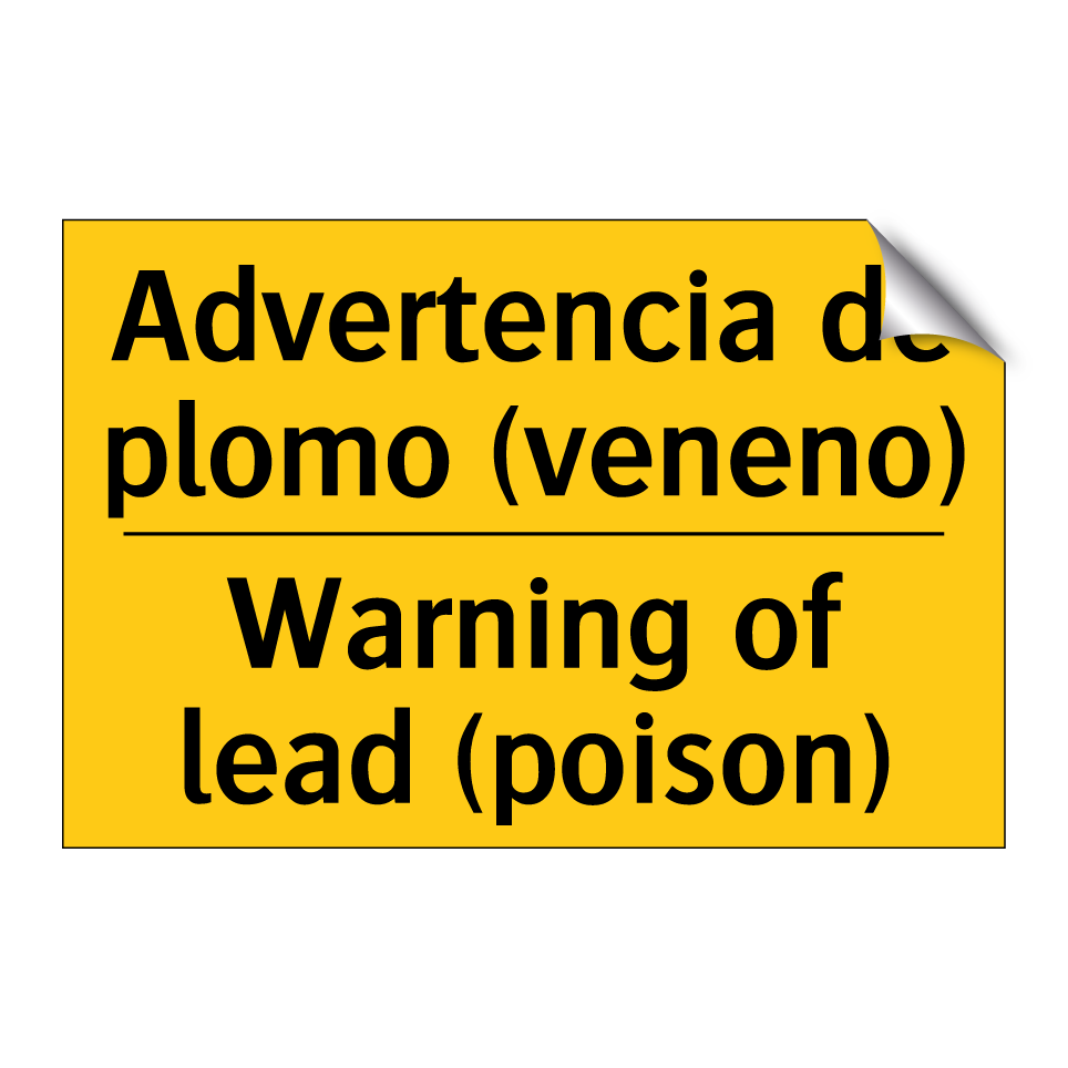 Advertencia de plomo (veneno) - Warning of lead (poison)