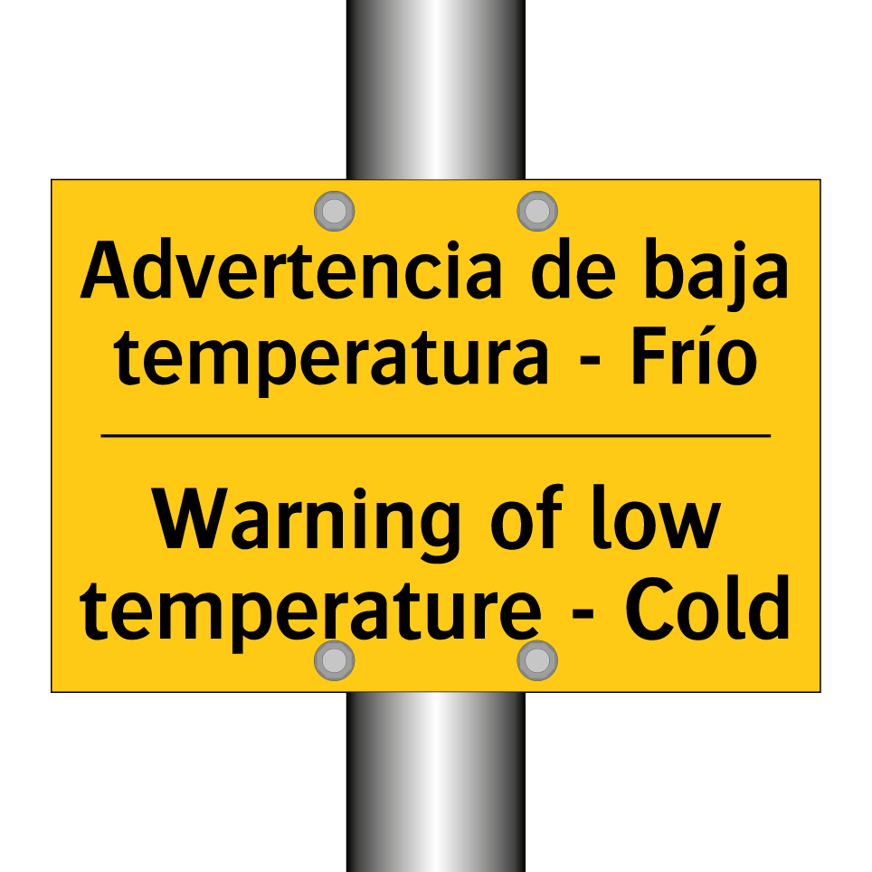 Advertencia de baja temperatura - Frío - Warning of low temperature - Cold
