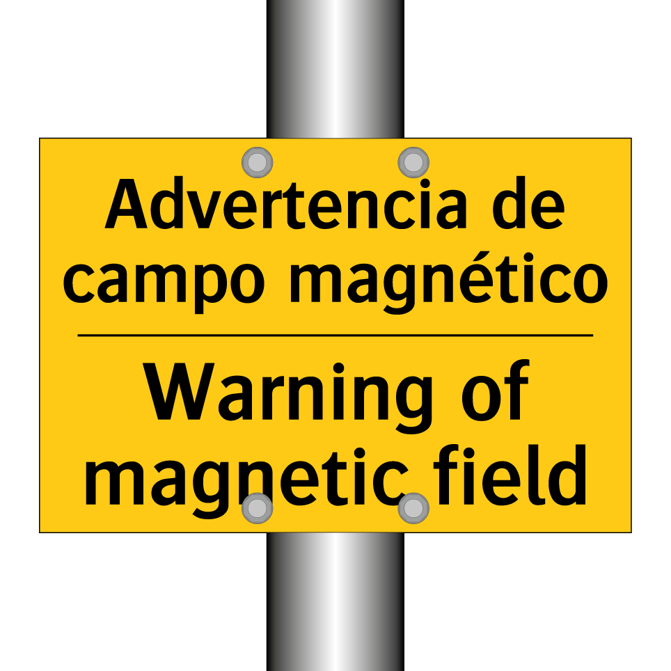Advertencia de campo magnético - Warning of magnetic field