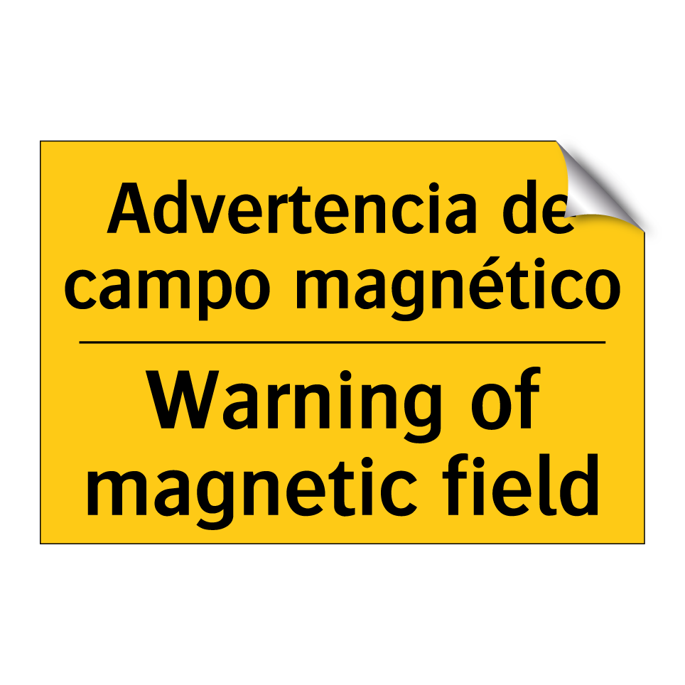 Advertencia de campo magnético - Warning of magnetic field