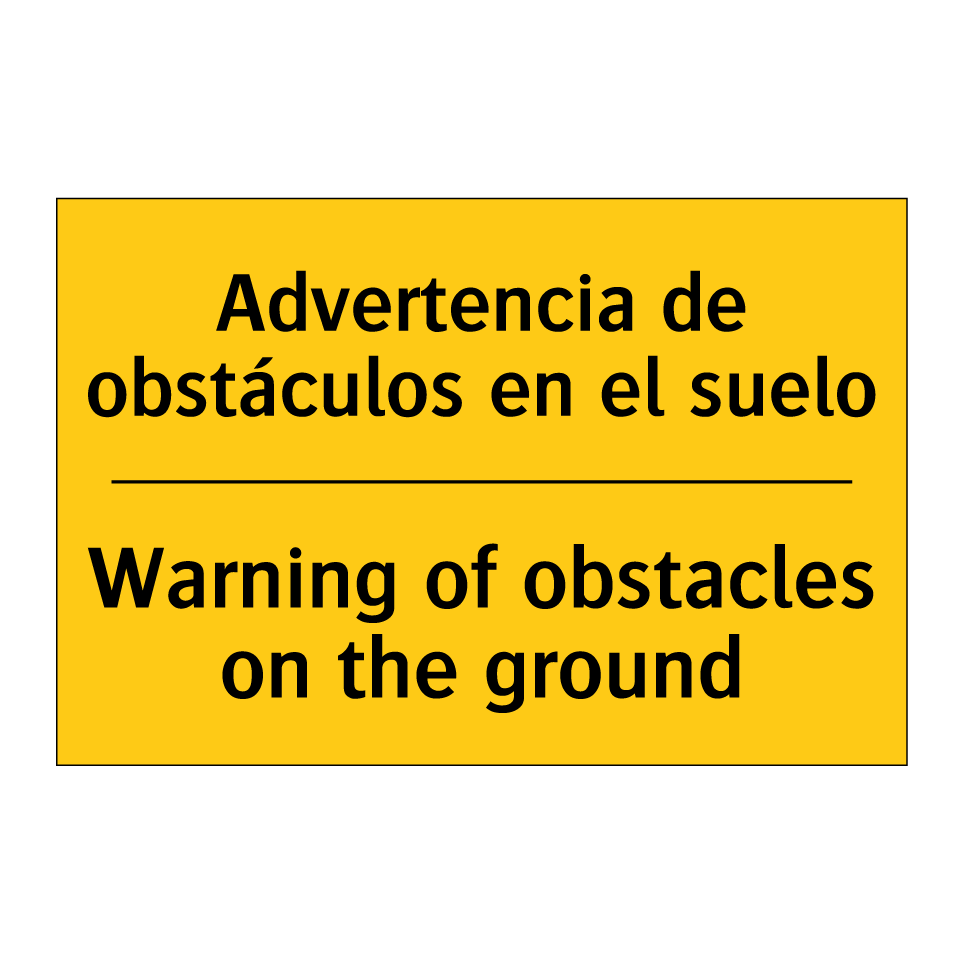 Advertencia de obstáculos en el suelo - Warning of obstacles on the ground