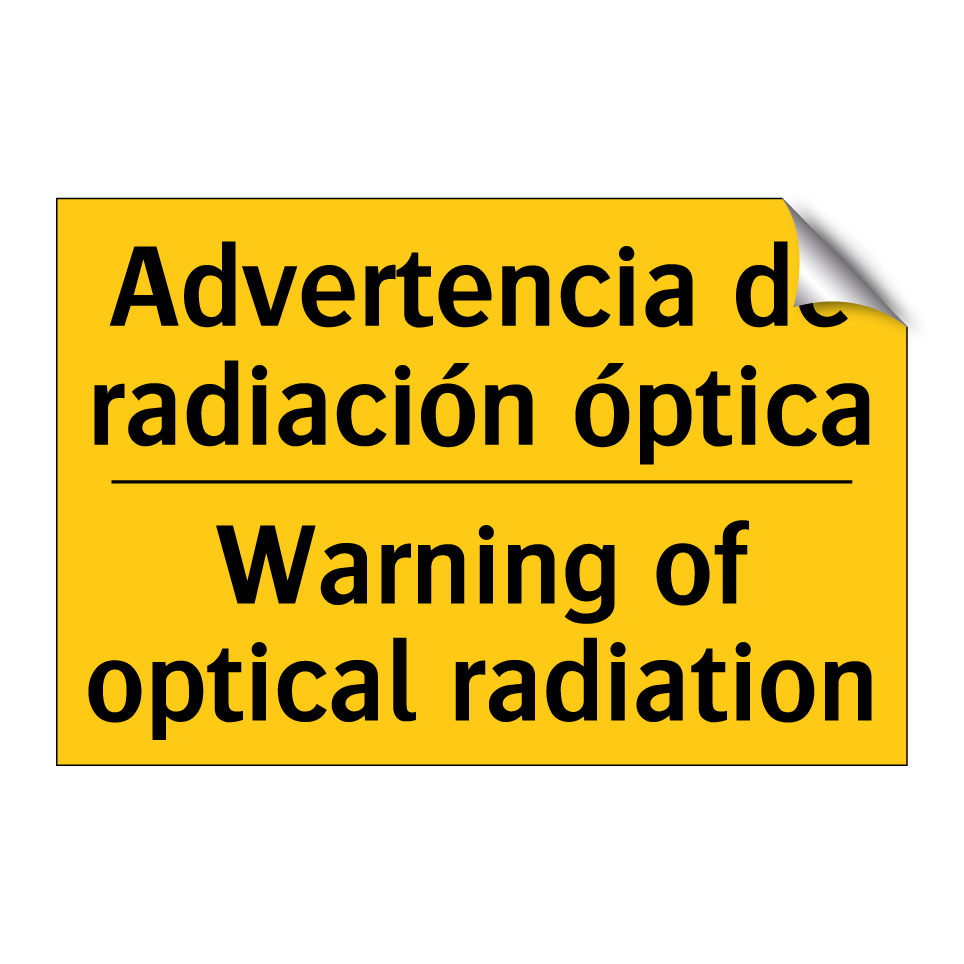Advertencia de radiación óptica - Warning of optical radiation